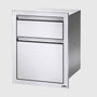 18 x 24 inch Double Drawer: Waste Bin