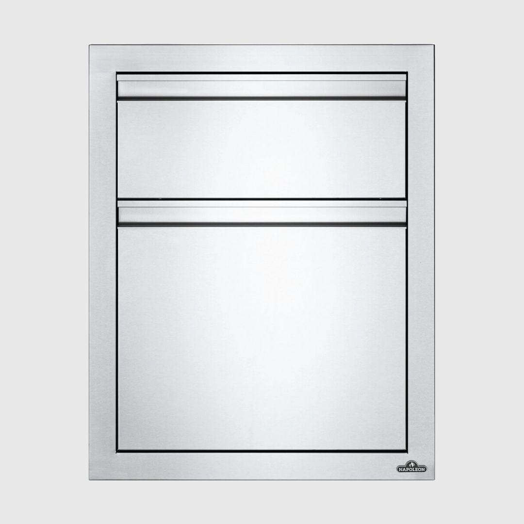 18 x 24 inch Double Drawer: Waste Bin