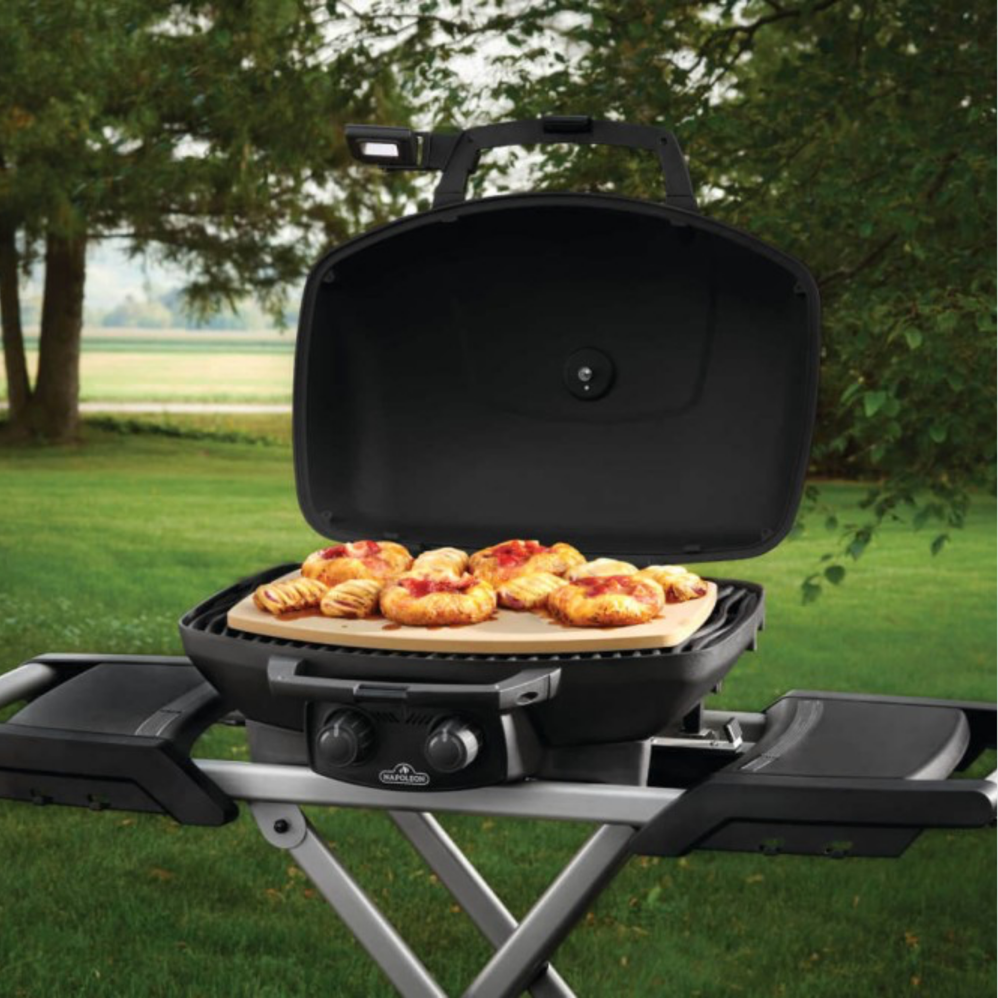 TravelQ™ Pizza Stone for Portable Barbecues